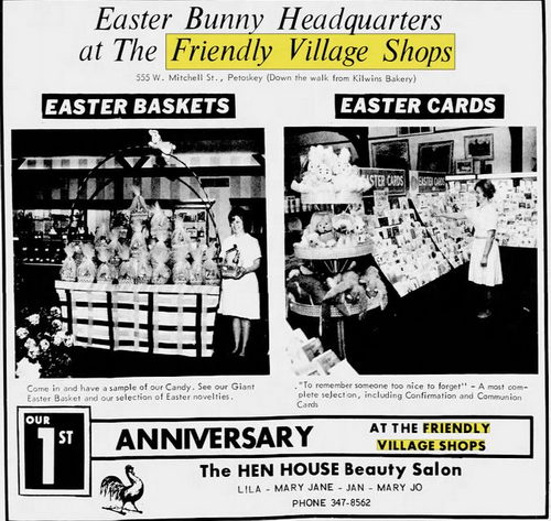 Friendly Village Shops - Mar 1966 Ad (newer photo)